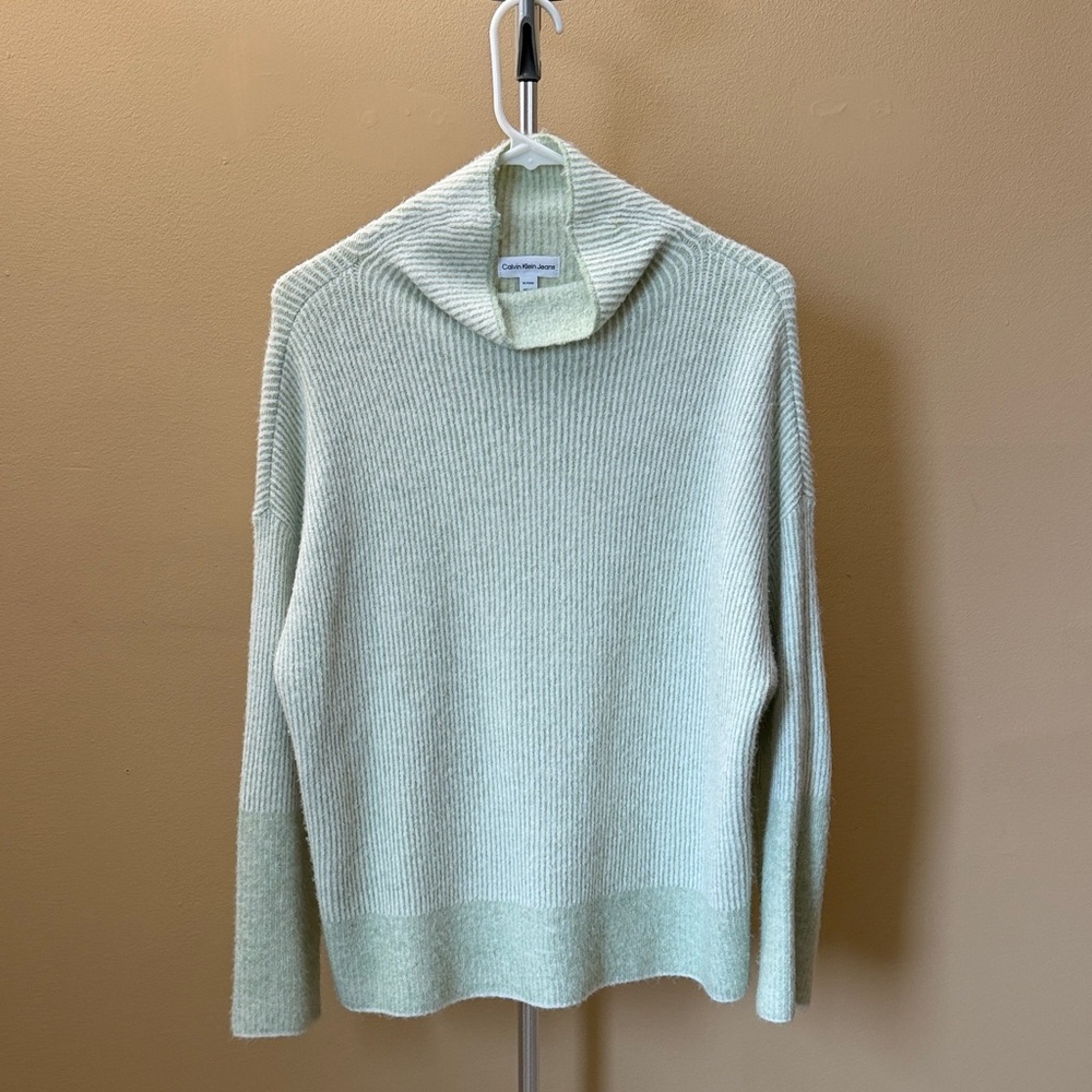 Calvin Klein Jeans Light Cream Cowl Neck Sweater